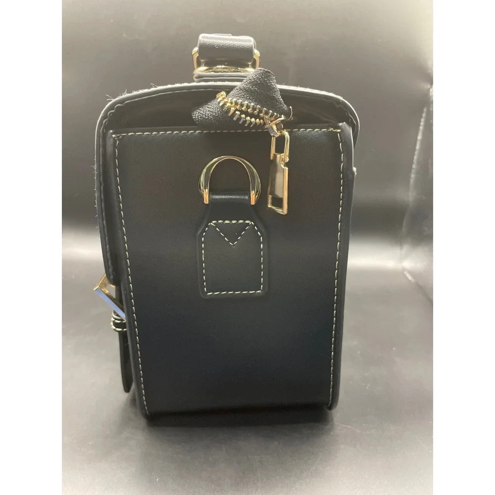 Cwatcun Camera Bag Retro PU Leather Crossbody Backpack Case